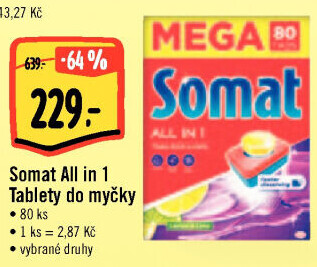 Tablety do myčky All in 1 Somat