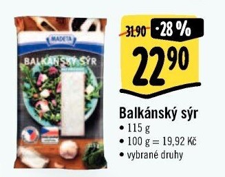 Balkánský sýr Madeta