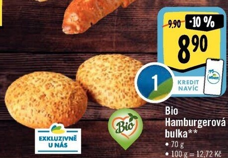 Bulka na hamburger bio