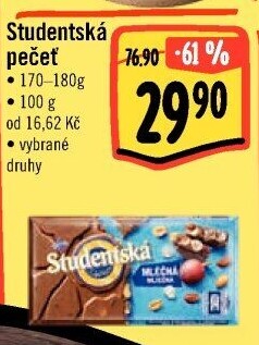 Čokoláda Studentská pečeť Orion