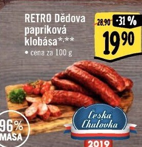 Dědova klobása papriková Albert Retro