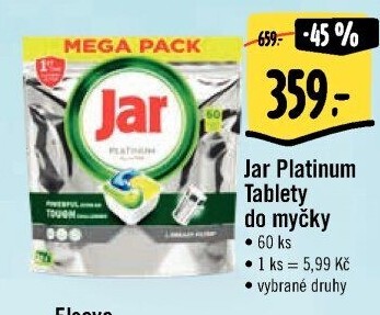 Kapsle do myčky Platinum Jar