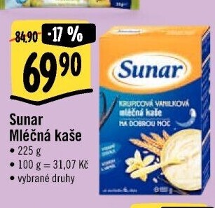 Kaše mléčná Sunar