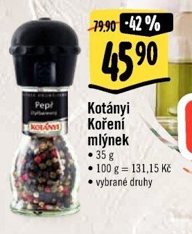 Mlýnek s kořením Kotányi