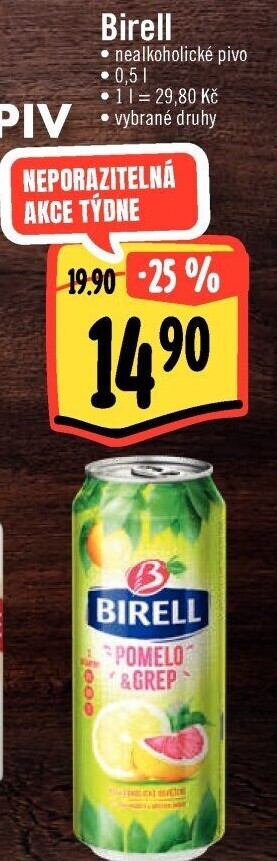 Nealkoholické pivo ochucené Birell