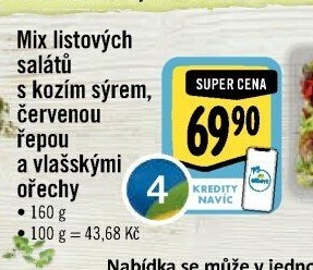 Saláts kozím sýrem, červenou řepou a vlašskými ořechy Albert Fresh Bistro