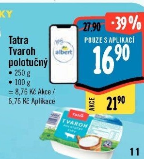 Tvaroh polotučný 3,5% Tatra