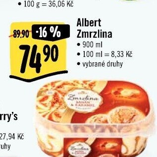 Zmrzlina ve vaničce Albert