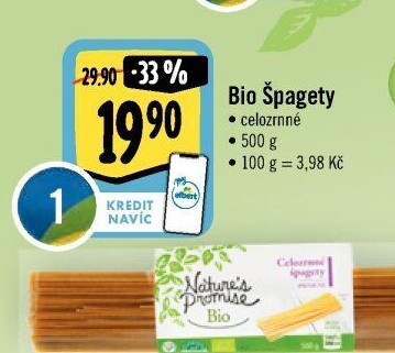 Celozrnné těstoviny bio Nature'