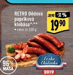 Dědova klobása papriková Albert Retro