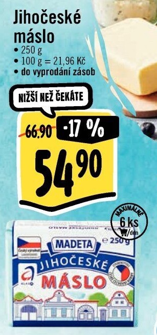 Máslo Jihočeské Madeta