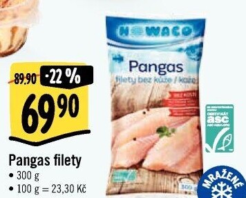 Pangasius filety mražený Nowaco