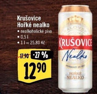 Pivo nealkoholické Královsky hořké Krušovice