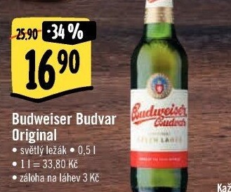 Pivo světlý ležák B: Original Budweiser Budvar