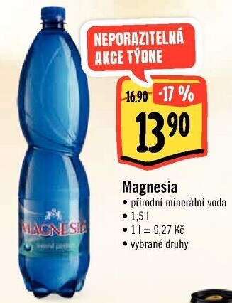 Přírodní voda Magnesia