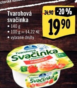 Svačinka zeleninový tvaroh Milko