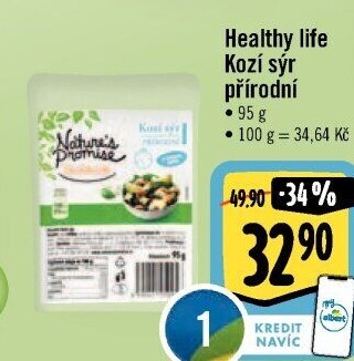 Sýr kozí přírodní Healthy life Nature'