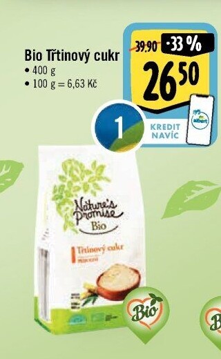 Třtinový cukr bio Nature'