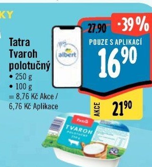 Tvaroh polotučný 3,5% Tatra