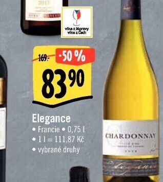 Vína Elegance Joseph Castan