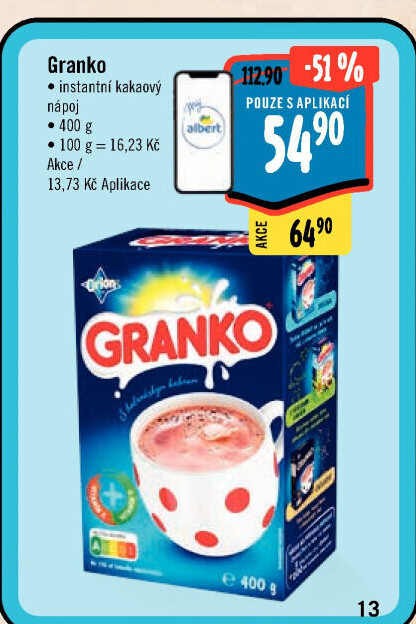 Instantní kakao Granko