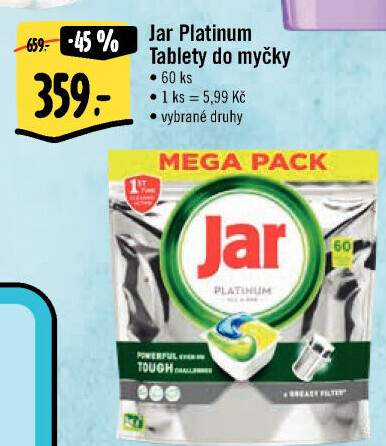 Kapsle do myčky Platinum Jar