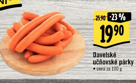 Párky Davelské učňovské Řeznictví U Dolejších