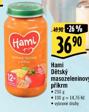 Příkrm masozeleninový Hami