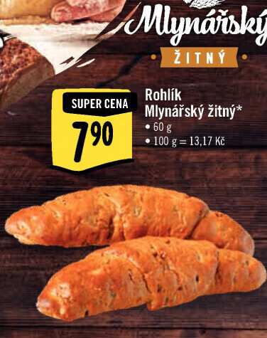 Rohlík Mlynářský žitný Albert