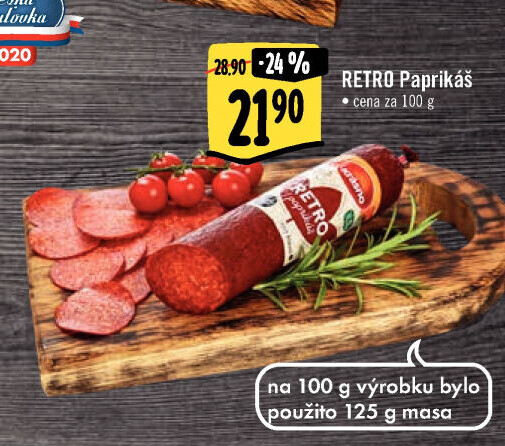 Salám Paprikáš Albert Retro
