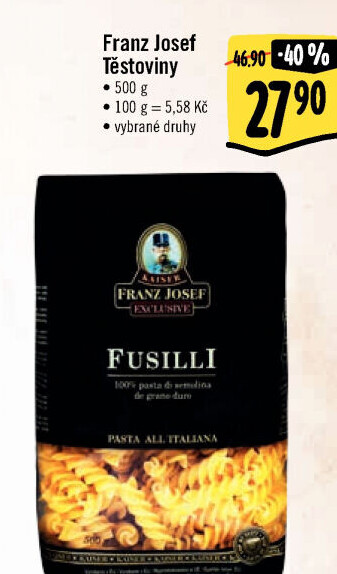 Těstoviny semolinové Exclusive Franz Josef Kaiser