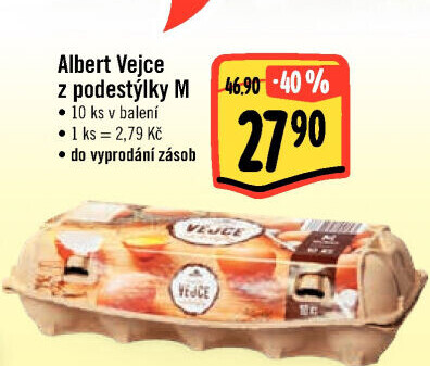 Vejce z podestýlky M Albert