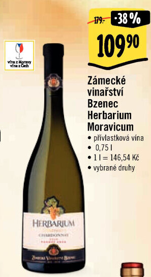 Vína Herbarium Moravicum Zámecké vinařství Bzenec - pozdní sběr