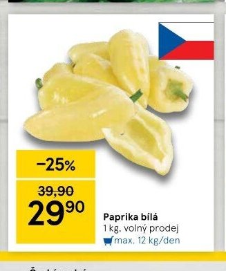 Paprika bílá