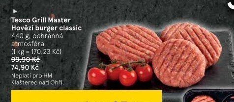 Tesco Grill Master Hovězí burger classic