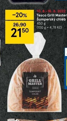 Tesco Grill Master Šumperský chléb