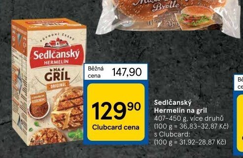 Sedlčanský Hermelín na gril