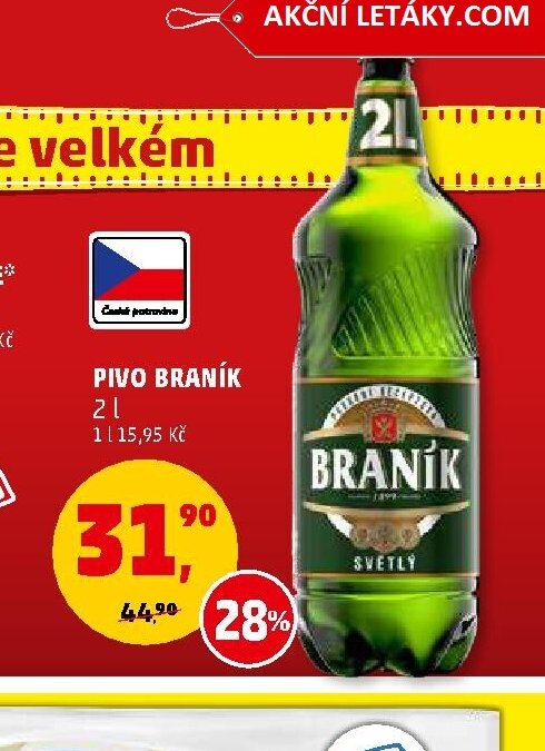 Pivo Braník 2 l