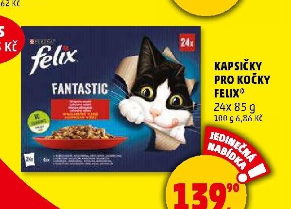 Kapsičky pro kočky Felix 24x 85 g
