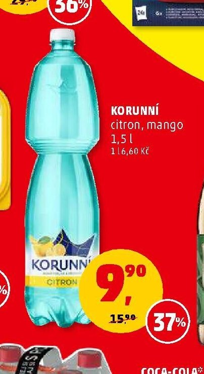 Korunní citron, mango 1,5 l