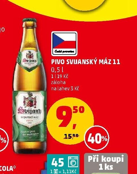 Pivo Svijanský máz 11 0,5 l