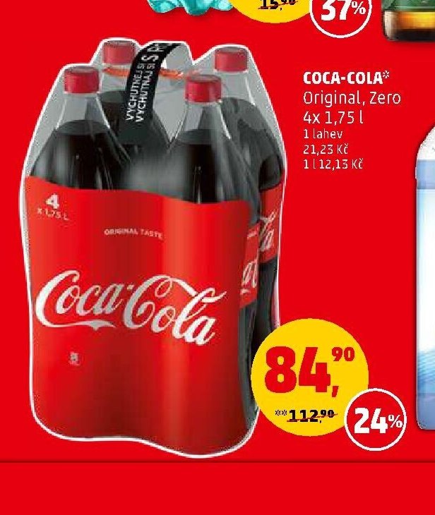 Coca-Cola Original, Zero 4x 1,75 l