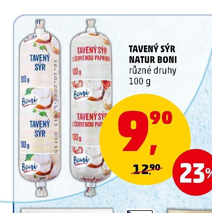 Tavený sýr Natur Boni 100g