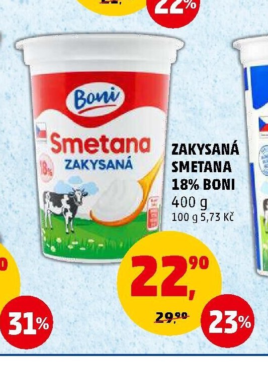 Zakysaná smetana 18% Boni 400g
