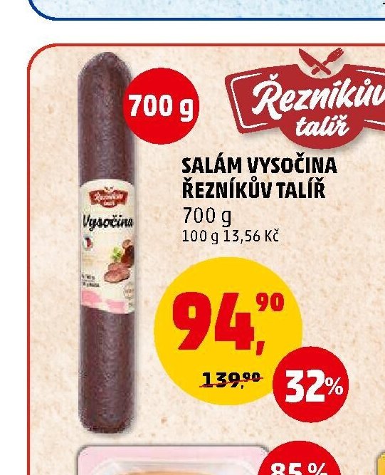 Salám Vysočina Řezníkův talíř 700g