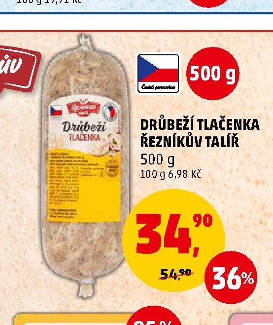 Drůbeží tlačenka Řezníkův talíř 500g