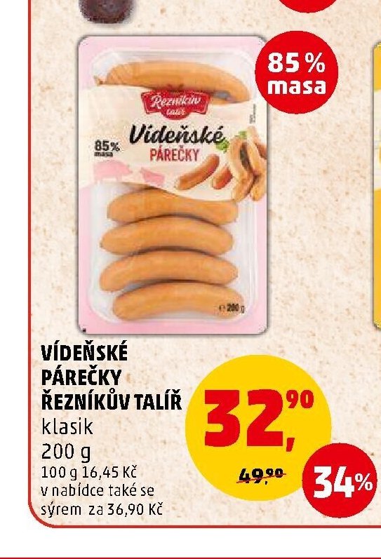 Vídeňské párečky Řezníkův talíř 200g