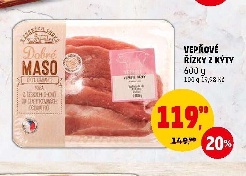 VEPŘOVÉ ŘÍZKY Z KÝTY