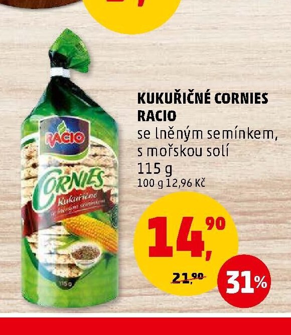 KUKUŘIČNÉ CORNIES RACIO