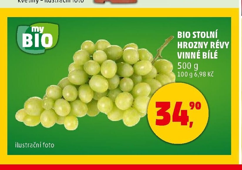 BIO STOLNÍ HROZNY VINNÉ BÍLÉ
